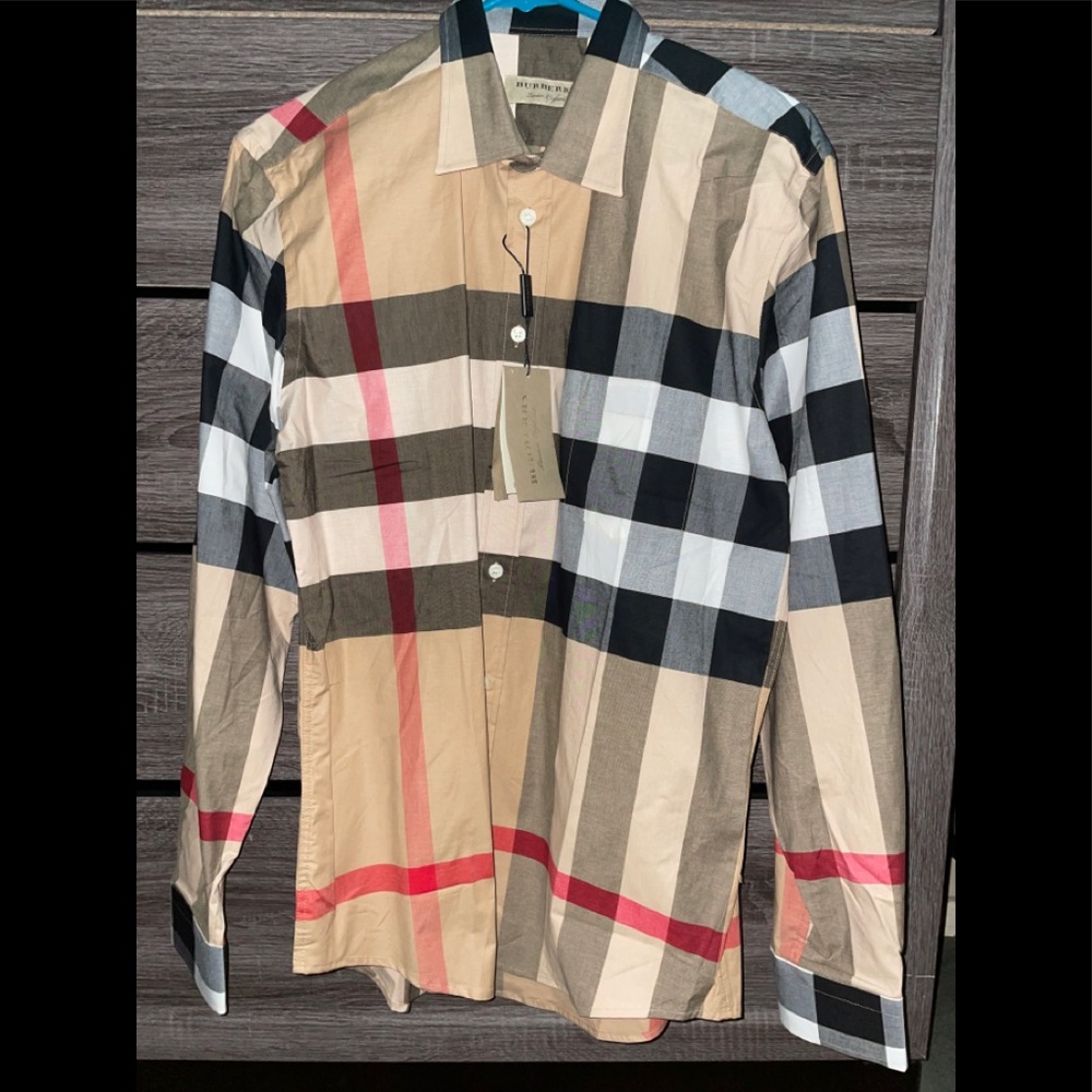 burberry long sleeve button up
